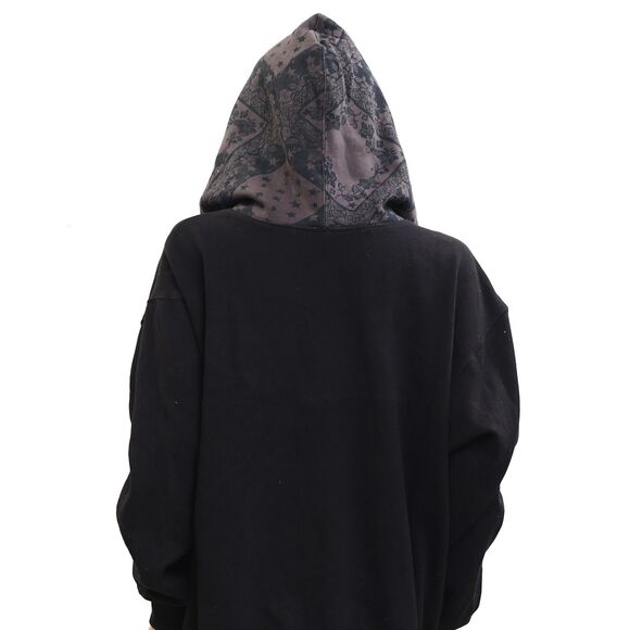 Free People Printed It's A Vibe Hoodie Sweatshirt Top Floral Oversized S 282972 - Picture 10 of 11